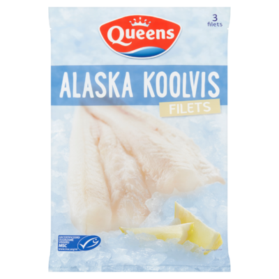 Queens Alaska Koolvis Filets 3 Stuks 375 g
